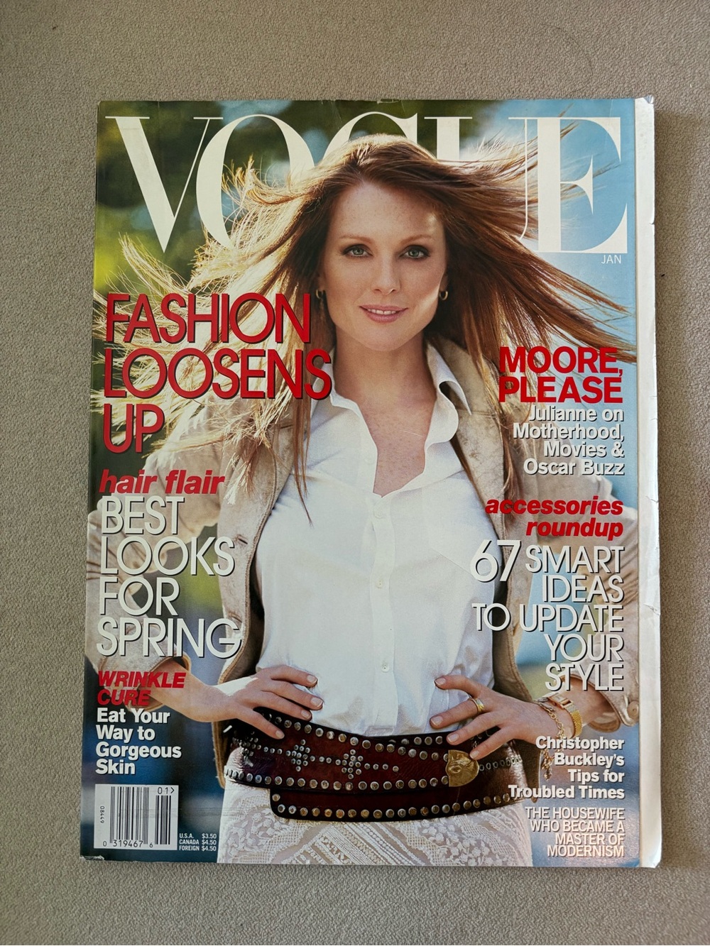 Vogue Magazine featuring Julianne Moore January 2002